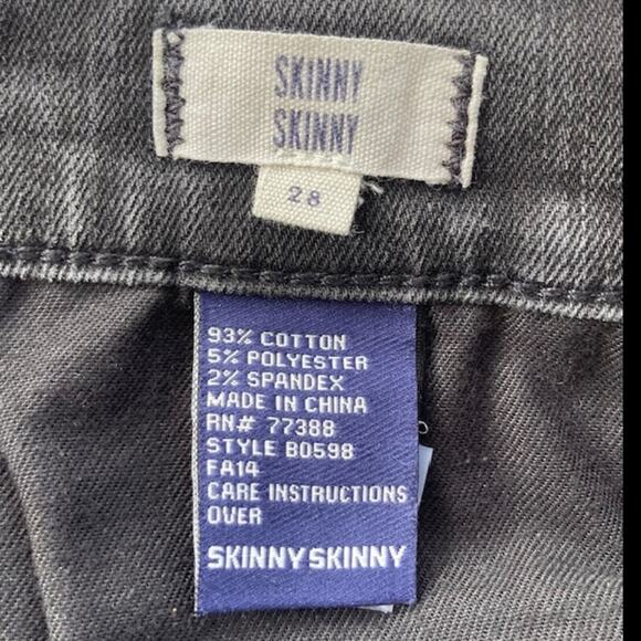 Madewell Black Washed Moto Exposed Zipper Skinny Skinny Jeans 28 - Picture 6 of 6